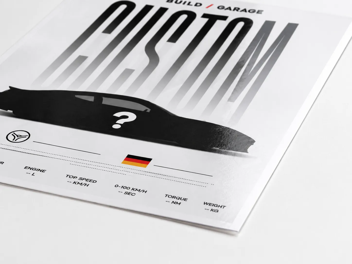 тест 3 shown on glossy poster paper